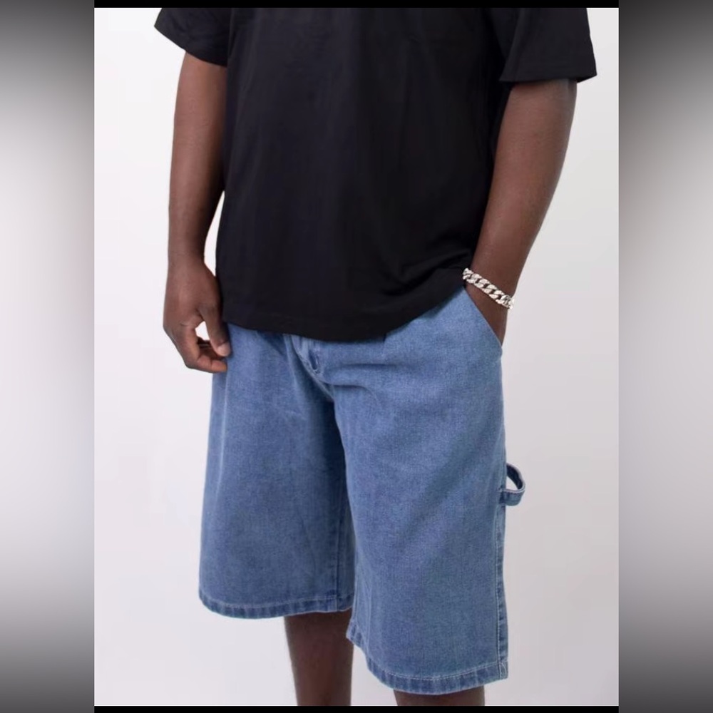 NWOT Unbranded Men Baggy Jean Shorts